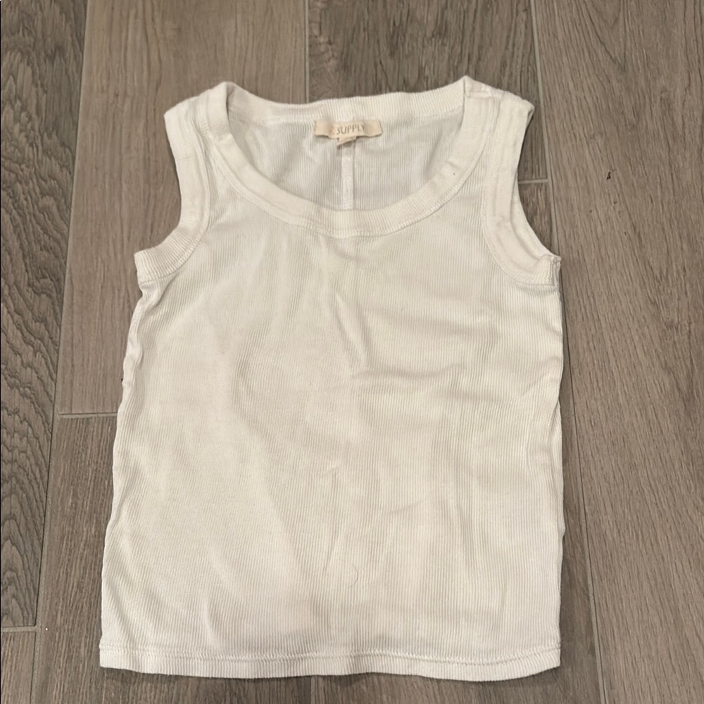 Z Supply Girls White Tank Top Size S
